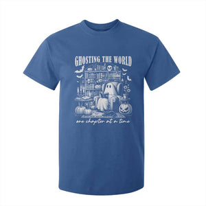 Funny Halloween Book Lover T Shirt For Kid Ghosting The World One Chapter At A Time