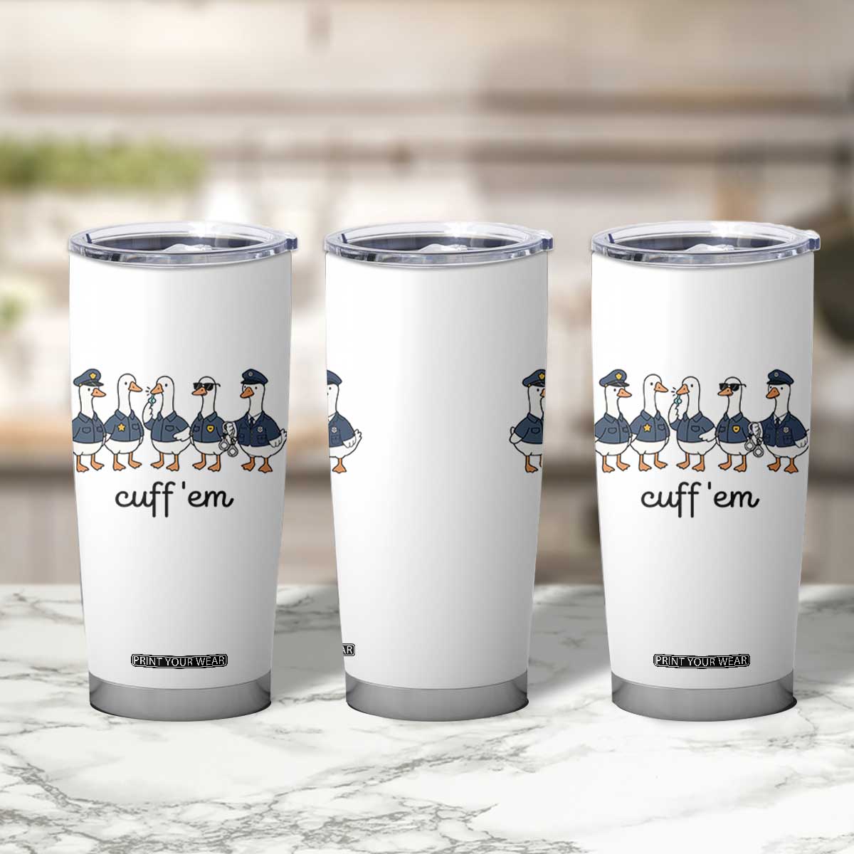 Cuff em Funny Police Goose Tumbler Cup Law Enforcement Gift