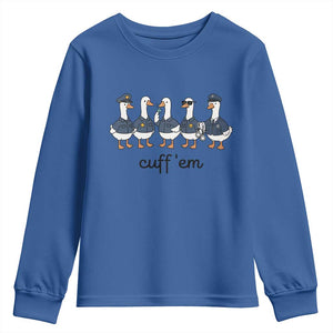 Cuff em Funny Police Goose Youth Sweatshirt Law Enforcement Gift