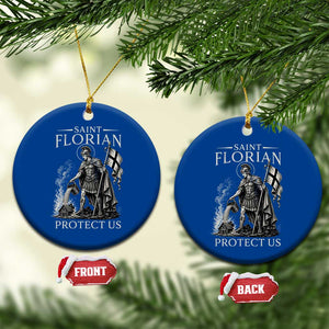 Saint Florian Protect Us Firefighters Patron Ceramic Ornament Catholic Fireman