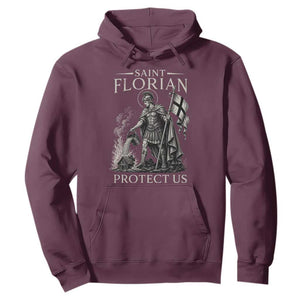 Saint Florian Protect Us Firefighters Patron Hoodie Catholic Fireman