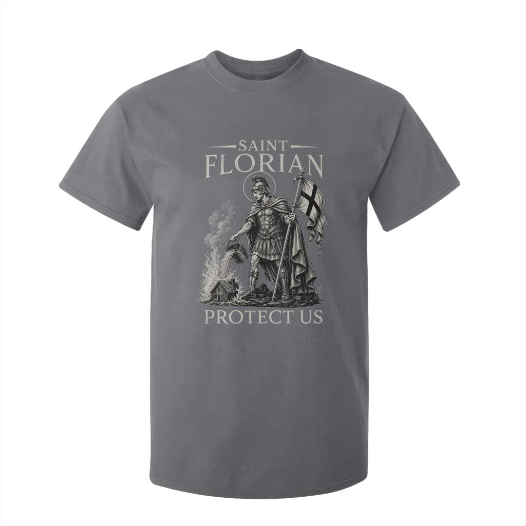 Saint Florian Protect Us Firefighters Patron T Shirt For Kid Catholic Fireman