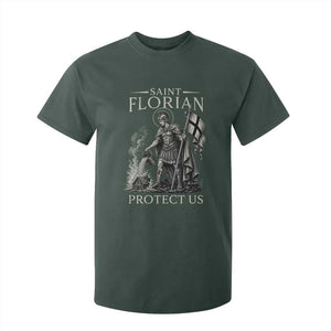 Saint Florian Protect Us Firefighters Patron T Shirt For Kid Catholic Fireman