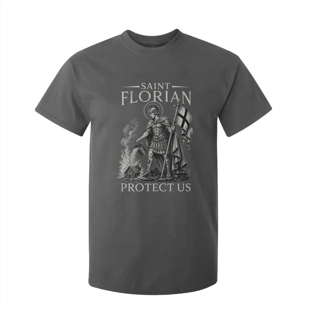 Saint Florian Protect Us Firefighters Patron T Shirt For Kid Catholic Fireman