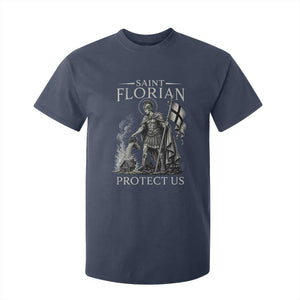 Saint Florian Protect Us Firefighters Patron T Shirt For Kid Catholic Fireman