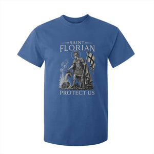Saint Florian Protect Us Firefighters Patron T Shirt For Kid Catholic Fireman