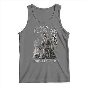 Saint Florian Protect Us Firefighters Patron Tank Top Catholic Fireman