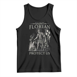 Saint Florian Protect Us Firefighters Patron Tank Top Catholic Fireman
