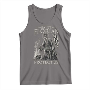 Saint Florian Protect Us Firefighters Patron Tank Top Catholic Fireman