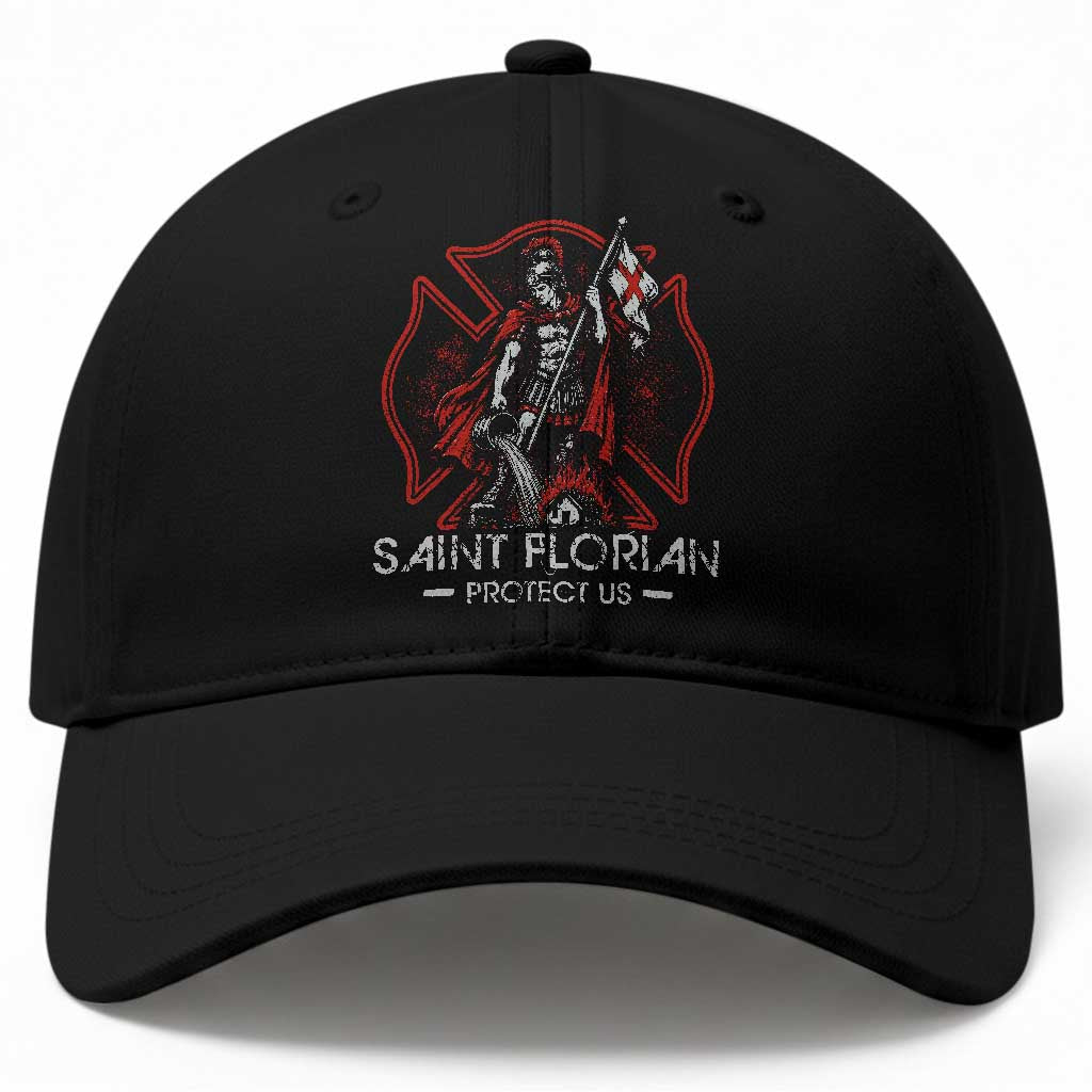 Saint Florian Protect Us Baseball Cap Patron Saint of Firefighters Catholic Christian Fireman