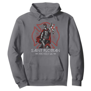 Saint Florian Protect Us Hoodie Patron Saint of Firefighters Catholic Christian Fireman