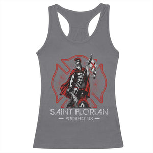 Saint Florian Protect Us Racerback Tank Top Patron Saint of Firefighters Catholic Christian Fireman