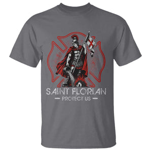 Saint Florian Protect Us T Shirt Patron Saint of Firefighters Catholic Christian Fireman