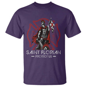 Saint Florian Protect Us T Shirt Patron Saint of Firefighters Catholic Christian Fireman