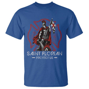 Saint Florian Protect Us T Shirt Patron Saint of Firefighters Catholic Christian Fireman