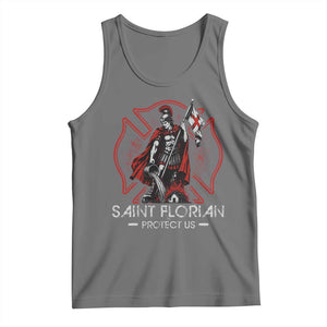 Saint Florian Protect Us Tank Top Patron Saint of Firefighters Catholic Christian Fireman