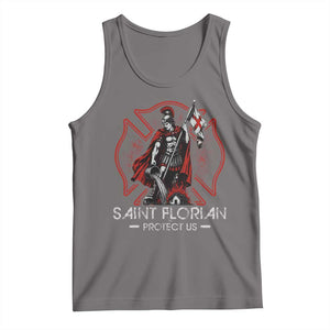 Saint Florian Protect Us Tank Top Patron Saint of Firefighters Catholic Christian Fireman