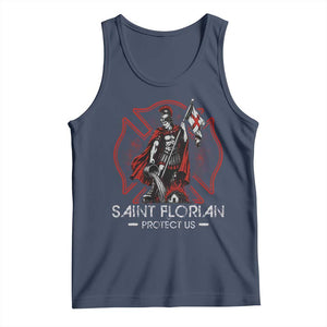 Saint Florian Protect Us Tank Top Patron Saint of Firefighters Catholic Christian Fireman