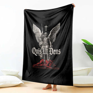 Saint Michael The Archangel Throw Blanket Quis Ut Deus Catholic Prayer Christian Saints