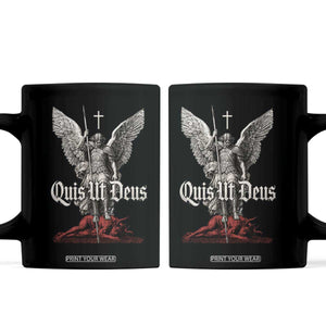 Saint Michael The Archangel Coffee Mug Quis Ut Deus Catholic Prayer Christian Saints