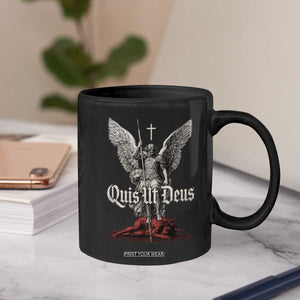 Saint Michael The Archangel Coffee Mug Quis Ut Deus Catholic Prayer Christian Saints