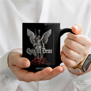 Saint Michael The Archangel Coffee Mug Quis Ut Deus Catholic Prayer Christian Saints