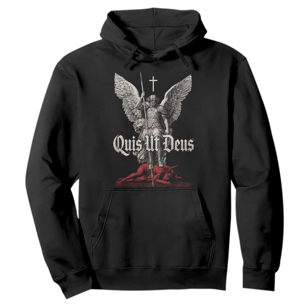 Saint Michael The Archangel Hoodie Quis Ut Deus Catholic Prayer Christian Saints