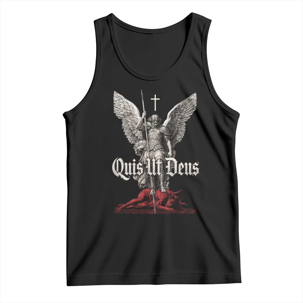 Saint Michael The Archangel Tank Top Quis Ut Deus Catholic Prayer Christian Saints