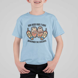 Native American T Shirt For Kid Remember The Children Who Never Make It Home Shoes Papoose TS11 Light Blue Print Your Wear