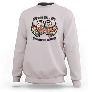 Native American Sweatshirt Remember The Children Who Never Make It Home Shoes Papoose TS11 Ice Gray Print Your Wear