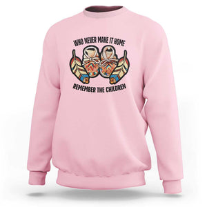 Native American Sweatshirt Remember The Children Who Never Make It Home Shoes Papoose TS11 Light Pink Print Your Wear