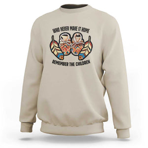 Native American Sweatshirt Remember The Children Who Never Make It Home Shoes Papoose TS11 Sand Print Your Wear