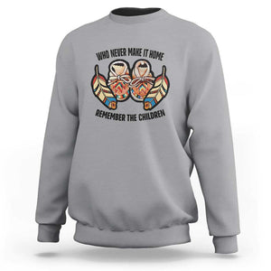 Native American Sweatshirt Remember The Children Who Never Make It Home Shoes Papoose TS11 Sport Gray Print Your Wear