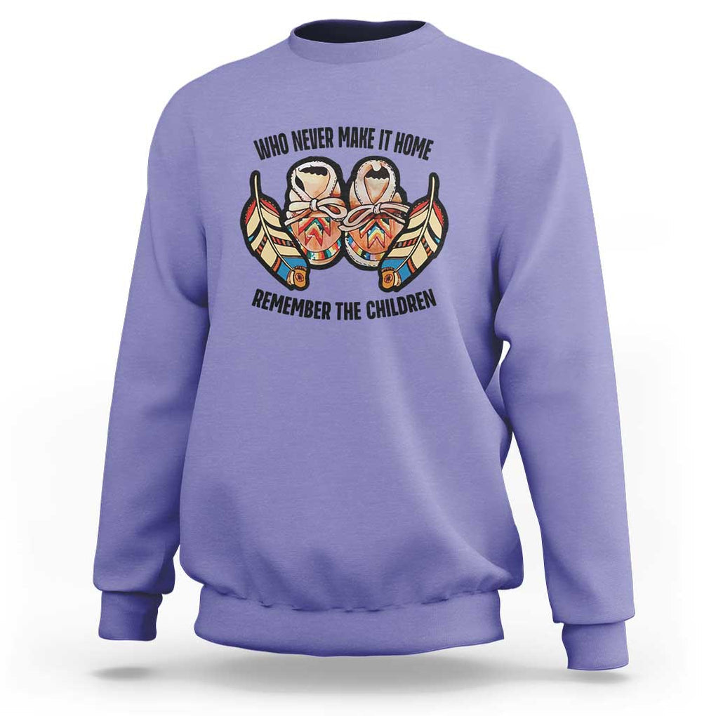 Native American Sweatshirt Remember The Children Who Never Make It Home Shoes Papoose TS11 Violet Print Your Wear