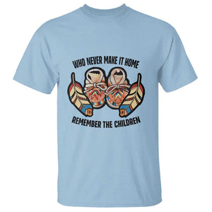 Native American T Shirt Remember The Children Who Never Make It Home Shoes Papoose TS11 Light Blue Print Your Wear