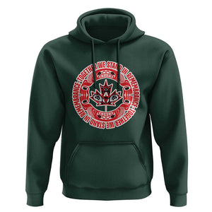 Indigenous Children Hoodie Together We Stand In Remembrance Unity Day Papoose Maple Leaf Native American TS11 Dark Forest Green Print Your Wear