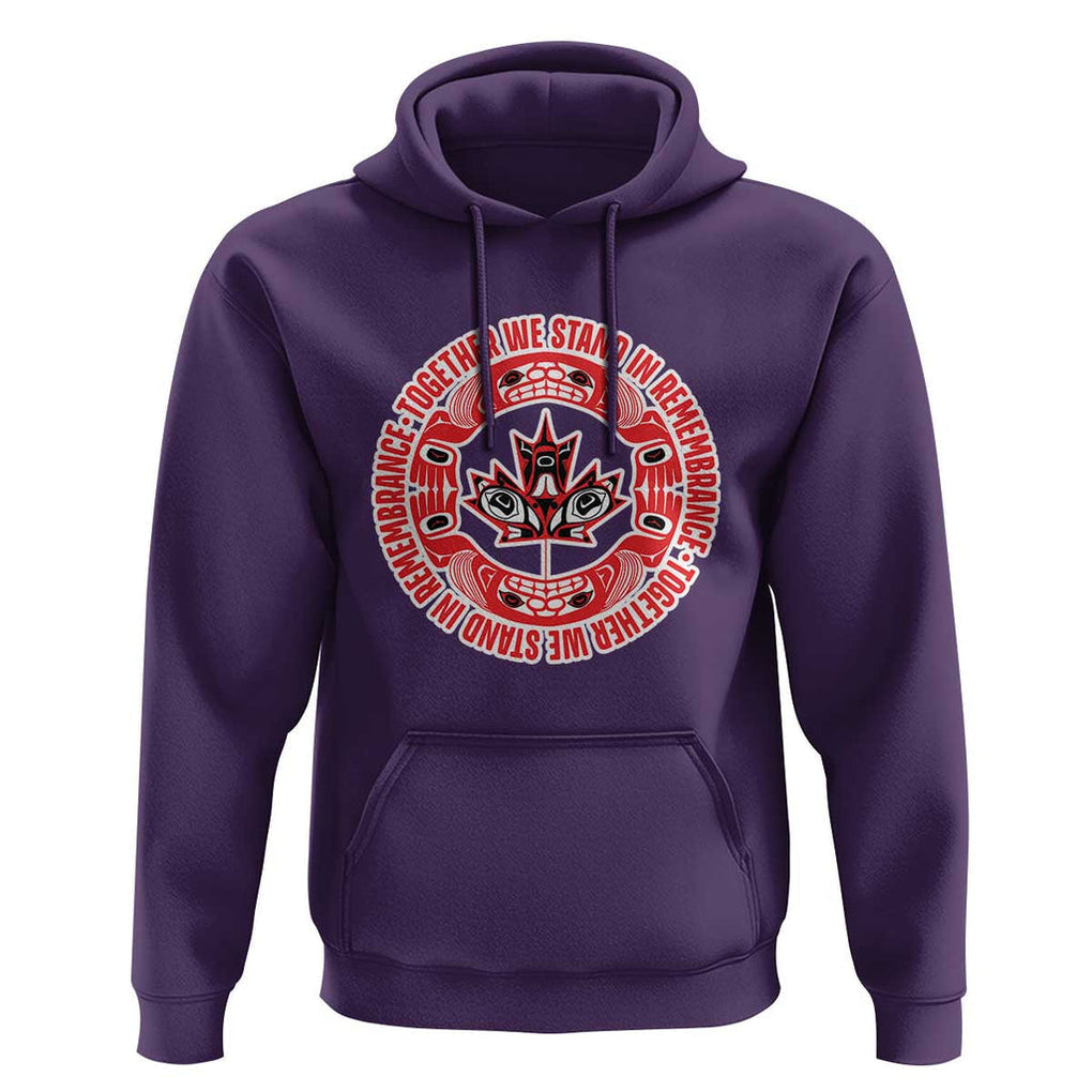 Indigenous Children Hoodie Together We Stand In Remembrance Unity Day Papoose Maple Leaf Native American TS11 Purple Print Your Wear