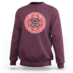 Indigenous Children Sweatshirt Together We Stand In Remembrance Unity Day Papoose Maple Leaf Native American TS11 Maroon Print Your Wear