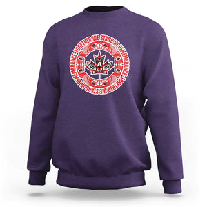 Indigenous Children Sweatshirt Together We Stand In Remembrance Unity Day Papoose Maple Leaf Native American TS11 Purple Print Your Wear