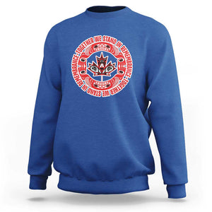 Indigenous Children Sweatshirt Together We Stand In Remembrance Unity Day Papoose Maple Leaf Native American TS11 Royal Blue Print Your Wear