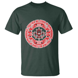 Indigenous Children T Shirt Together We Stand In Remembrance Unity Day Papoose Maple Leaf Native American TS11 Dark Forest Green Print Your Wear