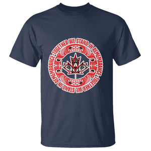 Indigenous Children T Shirt Together We Stand In Remembrance Unity Day Papoose Maple Leaf Native American TS11 Navy Print Your Wear