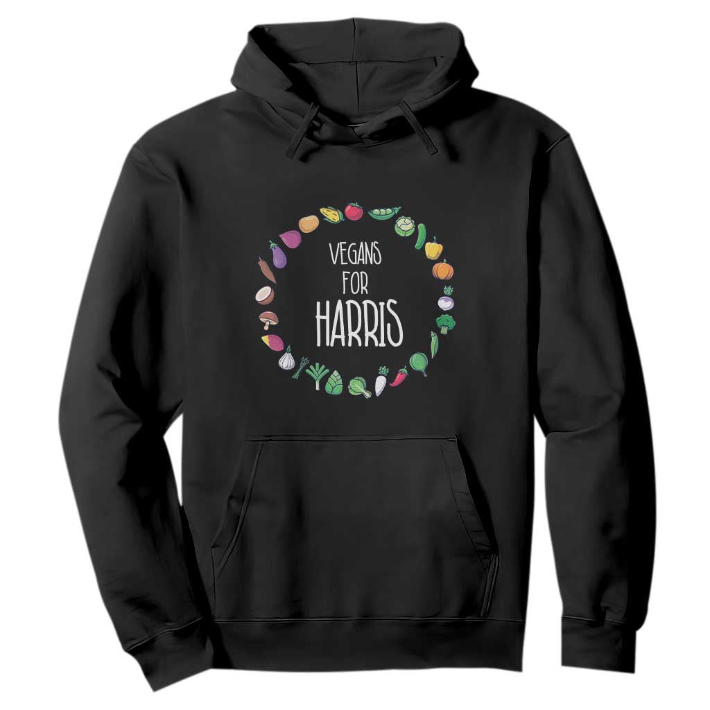 Harris Supporter 2024 Hoodie Vegans For Kamala Vegeterian Veggies TS11 Black Print Your Wear