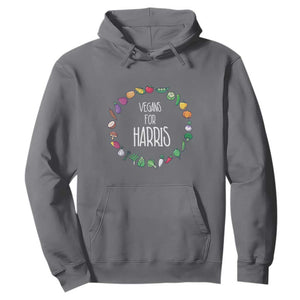 Harris Supporter 2024 Hoodie Vegans For Kamala Vegeterian Veggies TS11 Charcoal Print Your Wear