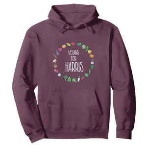 Harris Supporter 2024 Hoodie Vegans For Kamala Vegeterian Veggies TS11 Maroon Print Your Wear