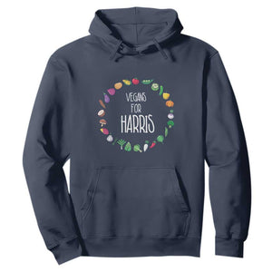 Harris Supporter 2024 Hoodie Vegans For Kamala Vegeterian Veggies TS11 Navy Print Your Wear