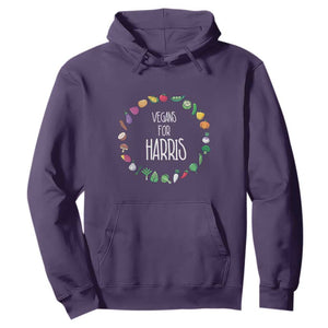 Harris Supporter 2024 Hoodie Vegans For Kamala Vegeterian Veggies TS11 Purple Print Your Wear