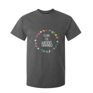 Harris Supporter 2024 T Shirt For Kid Vegans For Kamala Vegeterian Veggies TS11 Dark Heather Print Your Wear