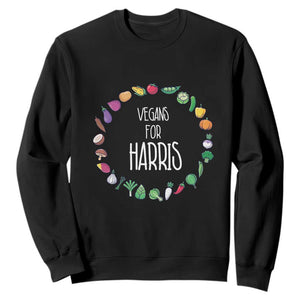 Harris Supporter 2024 Sweatshirt Vegans For Kamala Vegeterian Veggies TS11 Black Print Your Wear