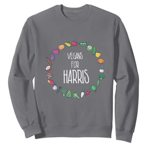 Harris Supporter 2024 Sweatshirt Vegans For Kamala Vegeterian Veggies TS11 Charcoal Print Your Wear